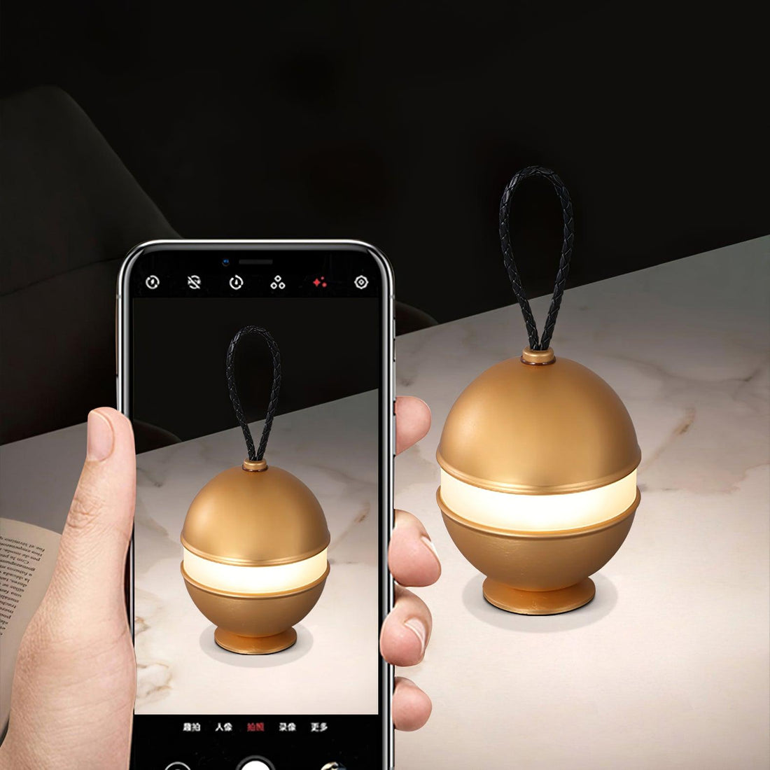 Tragbare Akku-Tischlampe – Touch-Licht für drinnen &amp; draußen