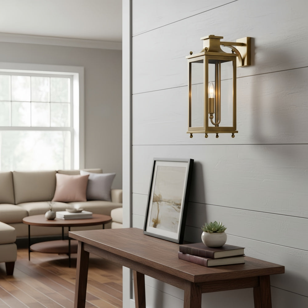 Yolvira Metal Outdoor Lantern Wall Light - Versatile Sconce for Patio