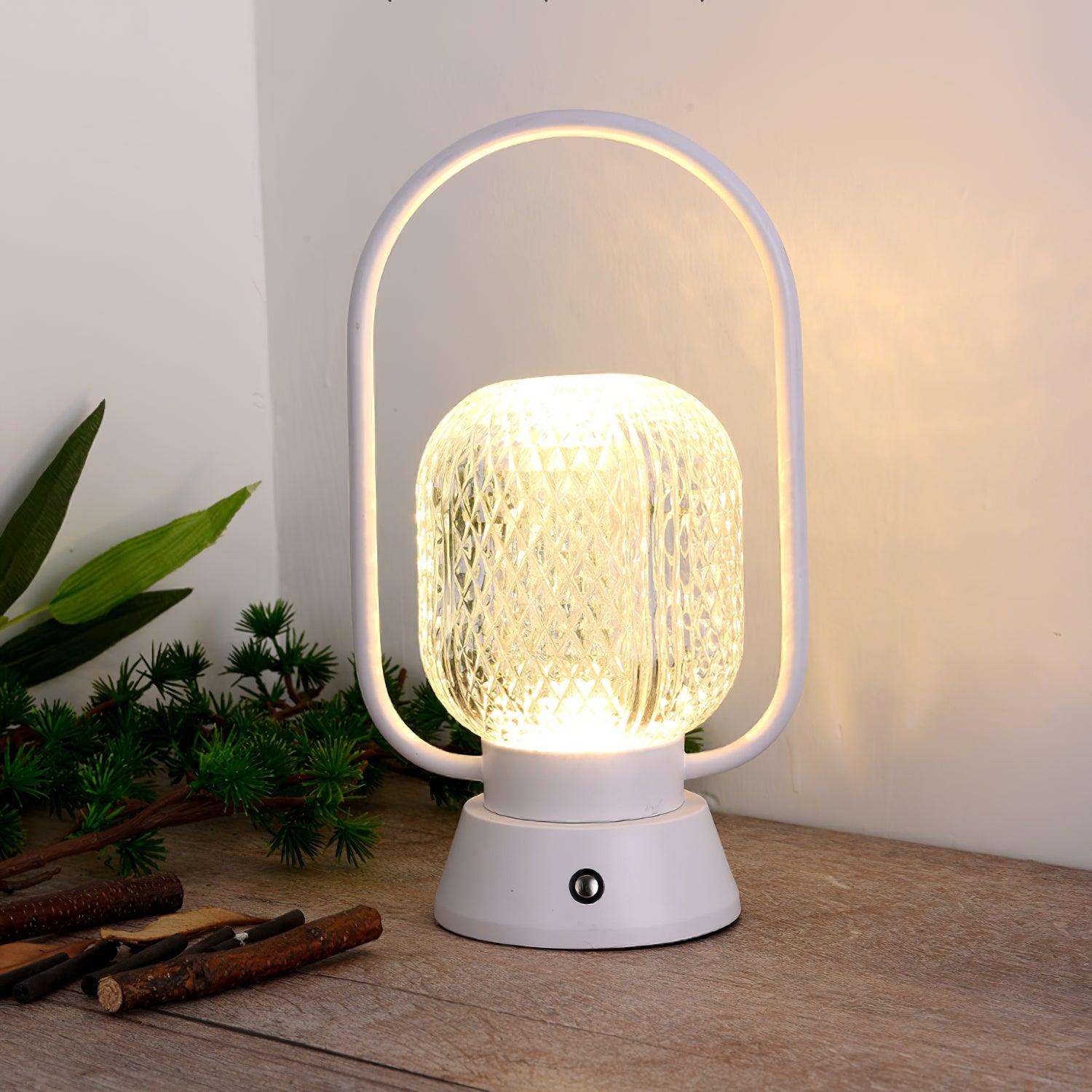 Wiederaufladbare Tischlampe – Tragbares LED-Licht mit Griff für Haus &amp; Garten