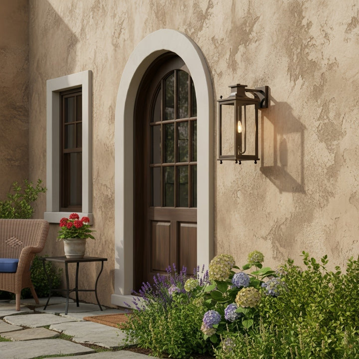 Yolvira Metal Outdoor Lantern Wall Light - Versatile Sconce for Patio