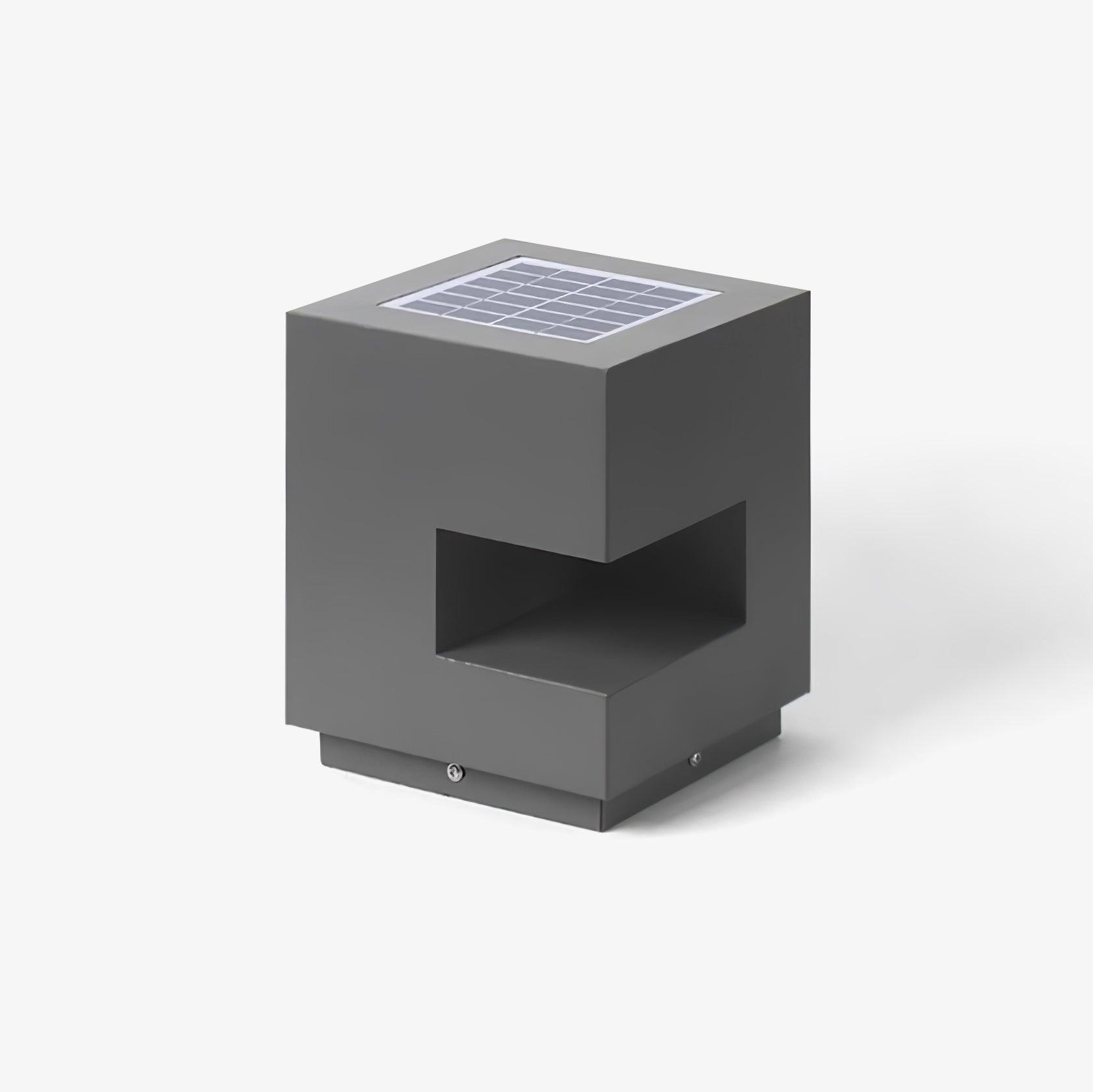 Cube Post Outdoor Light - Cube Outdoor Lamp Great for Courtyards