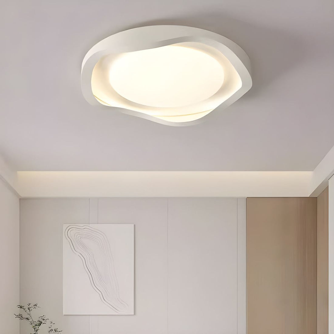 Geometric LED Ceiling Light – Acrylic Modern Fixture for Stylish Rooms