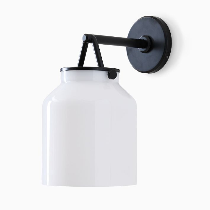 Hanton Metal Outdoor Wall Sconce - Matte Black Industrial Light Fixture