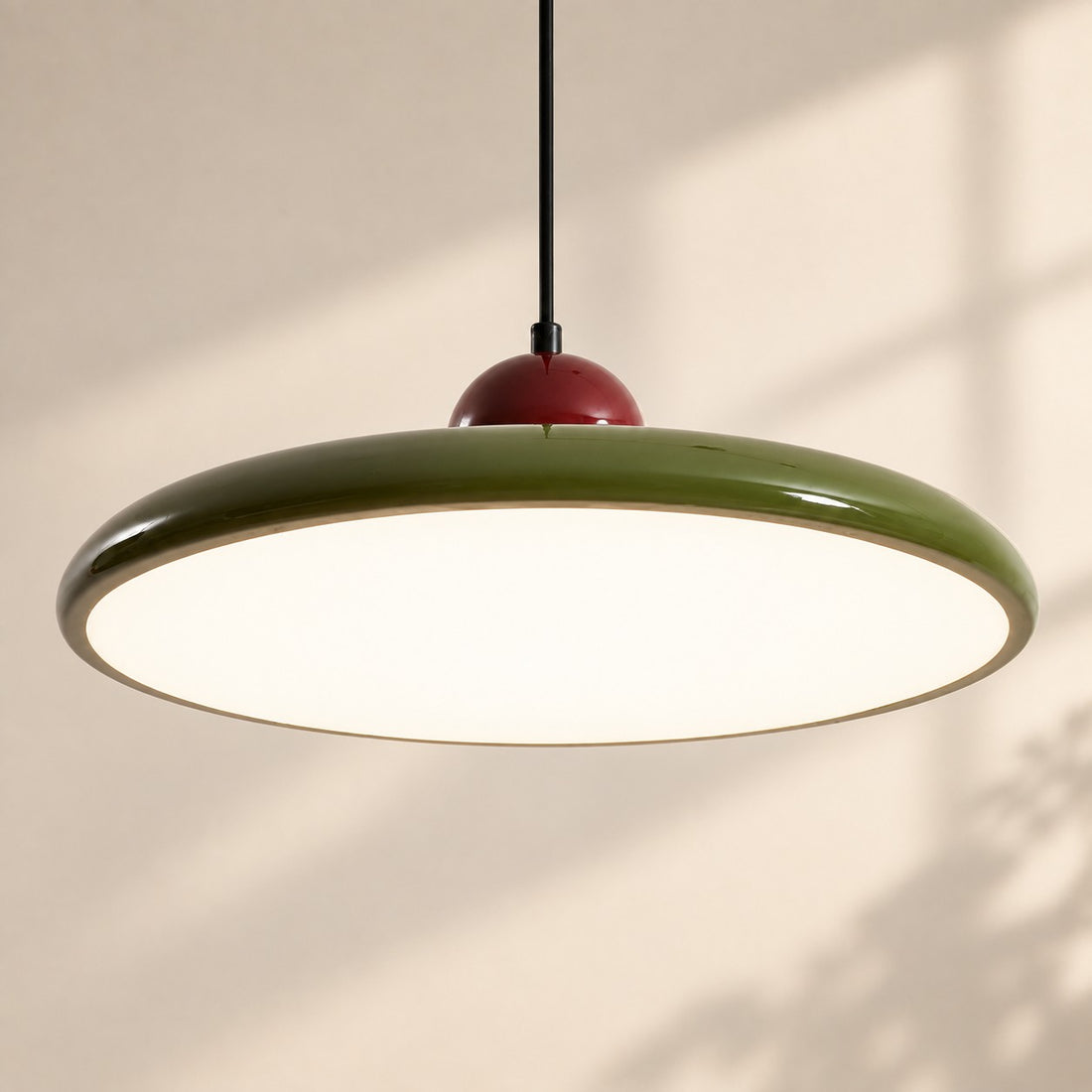Acrylic Disc Plug-In Pendant Light
