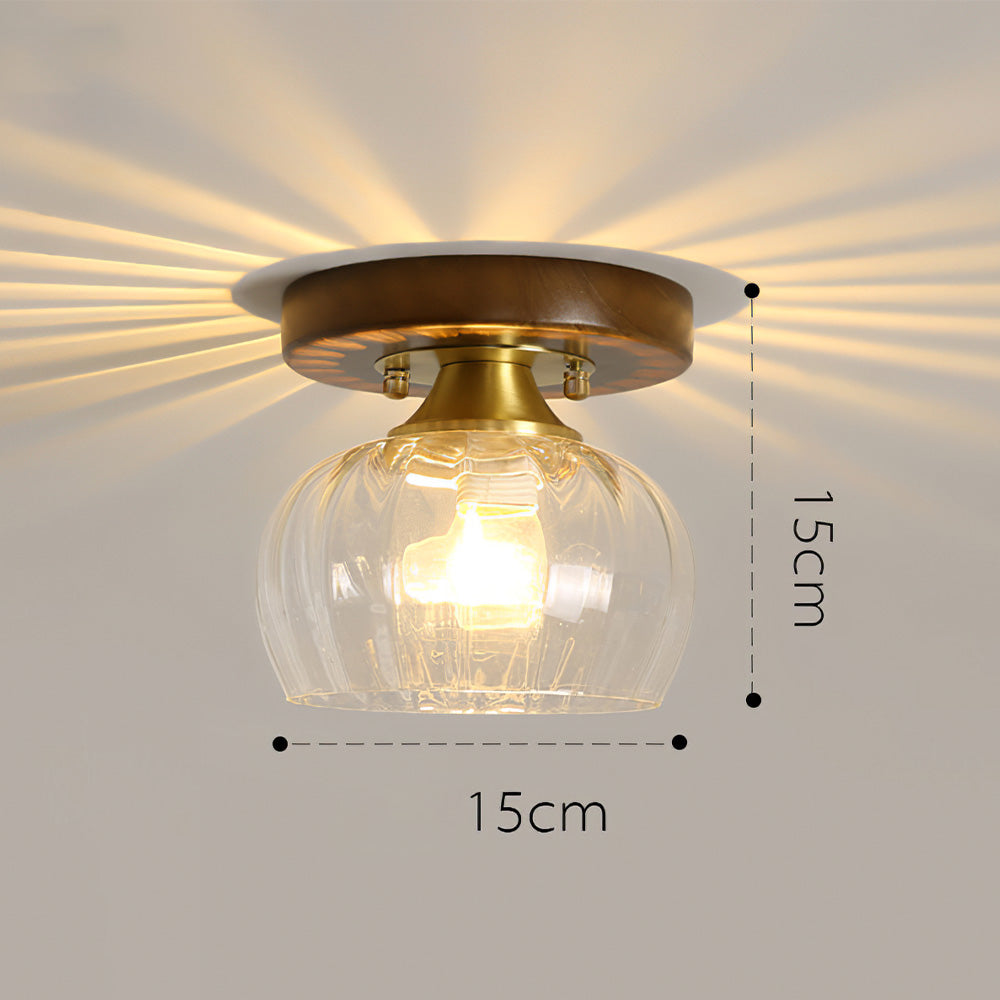 Contemporary Glass Ceiling Light - Modern Living Room Fixture