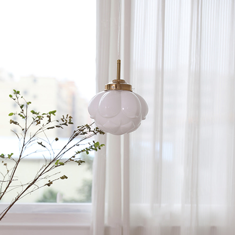 Vintage Art Glass Hanging Lamp - Elegant Home Decor Lighting