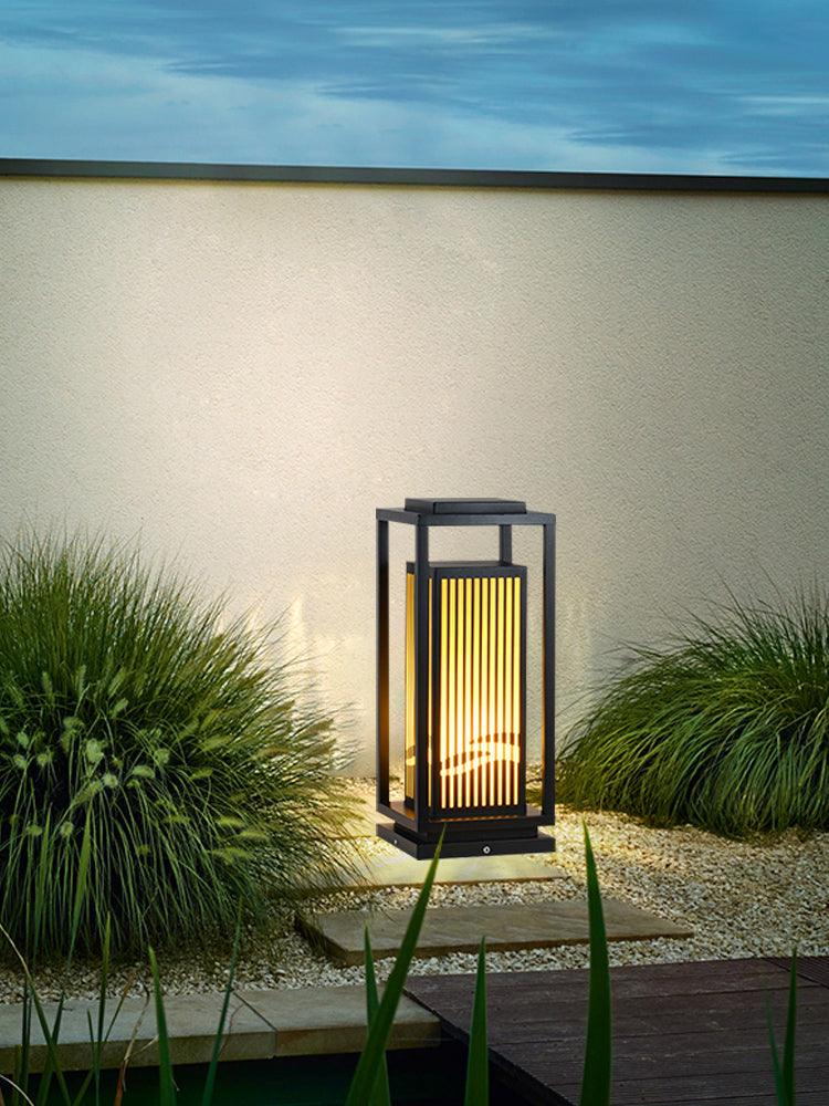 Quadratische Käfig-Gartenleuchte – Metall-Retro-Klassiker-Dekorlampe für den Außenbereich