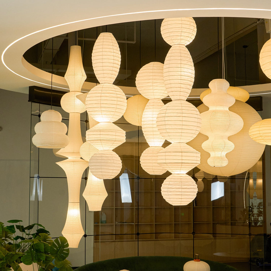 Lantern Series Pendant Lamp - Xuan Paper Layered Lamp for Living Room