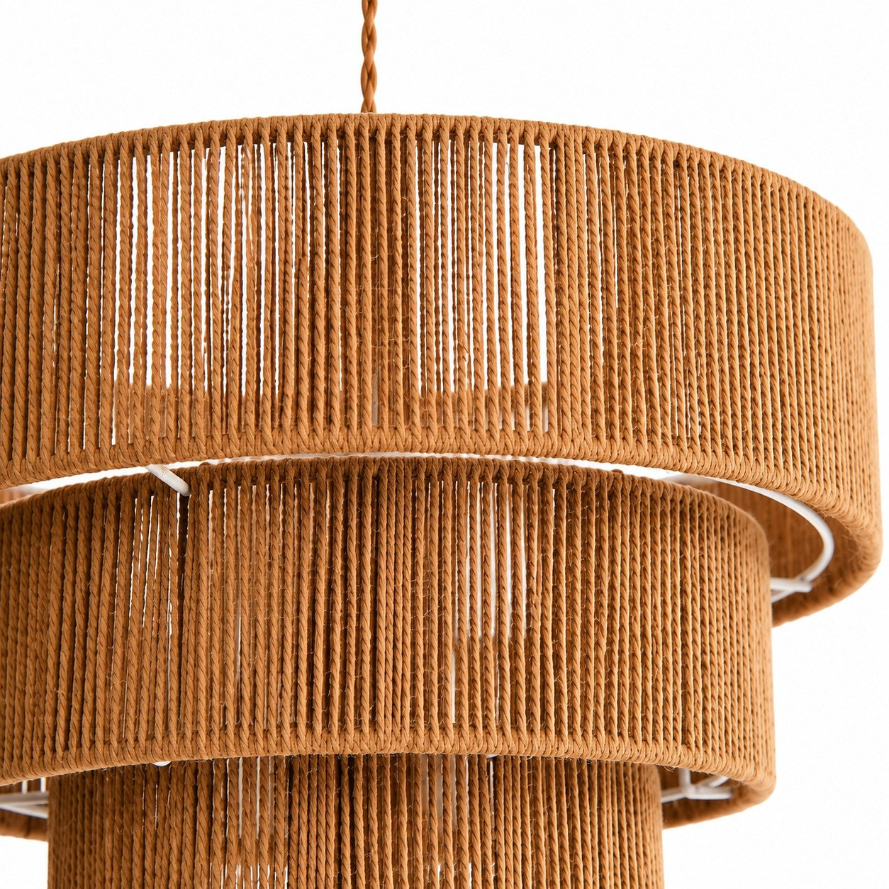 Handwoven Wabi Sabi Tiered Pendant Lamp