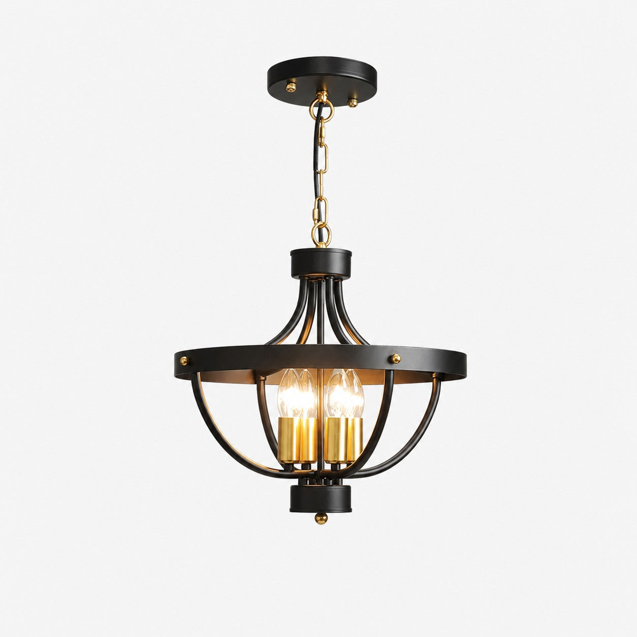 Vintage Farmhouse Semi Flush Mount Ceiling Light