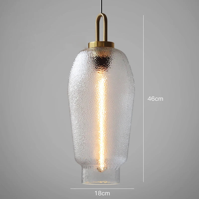 Frosted Glass Pendant Light – Modern Fixture for Bedroom & Dining Room