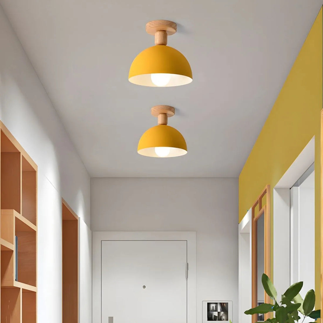 Modern Iron Ceiling Light - Round Fixture for Hallway