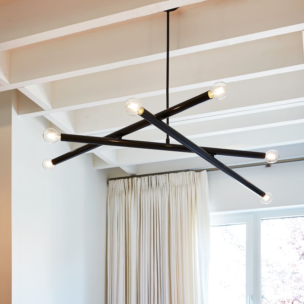 Borvia Metal Arm Chandelier - Modern Adjustable Trace Lamp for Hallway