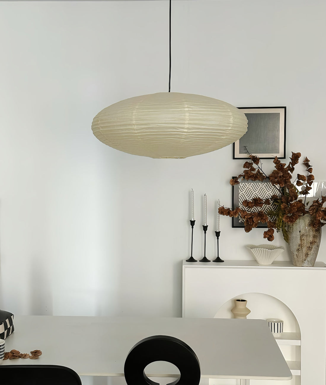 Washi-Papier-Pendellampe – handgefertigtes Maulbeerlicht für gemütliches Zimmer