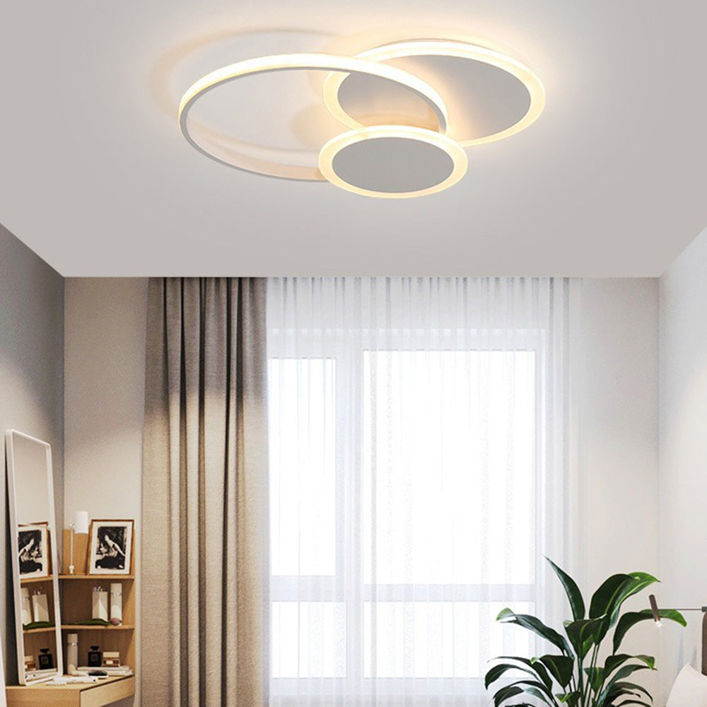 LED Flush Mount Ceiling Lamp - Elegant Acrylic Bedroom Light Fixture