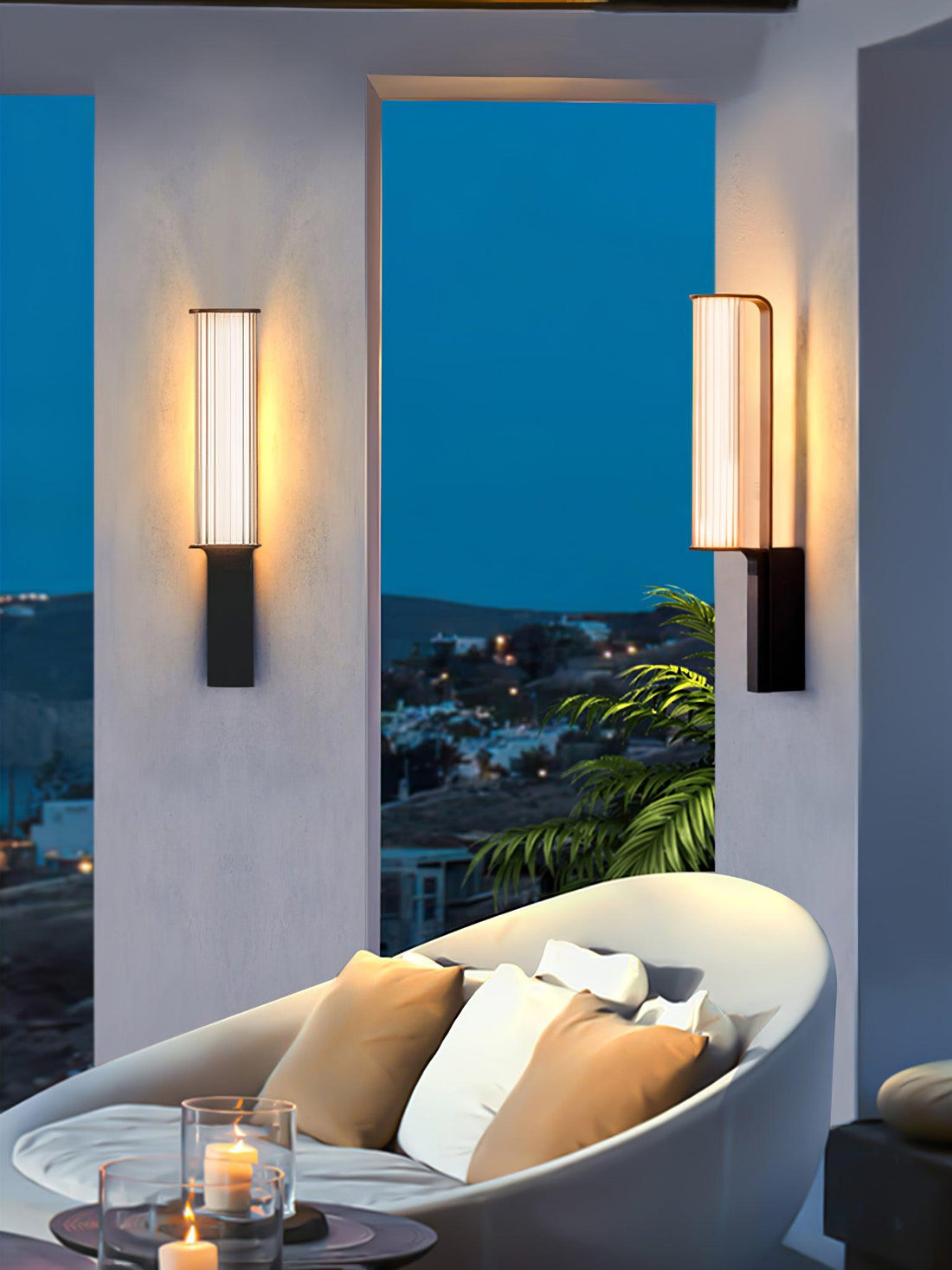 Outdoor Floor Lamp - Stainless Steel Acrylic Industrial Lighting