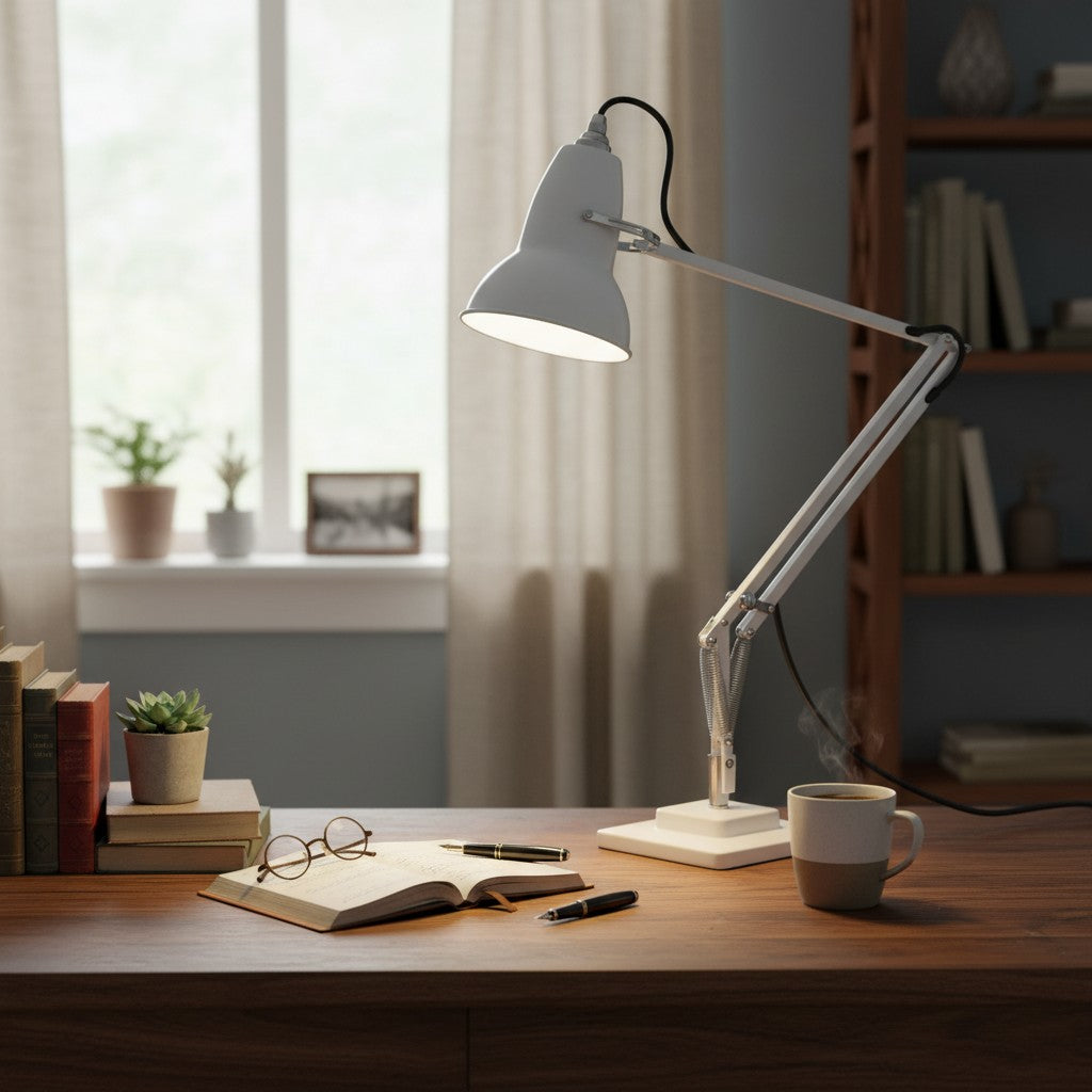 Modryx Vintage-Schreibtischlampe, verstellbar – Industrielle Arbeitsleuchte für Homeoffice