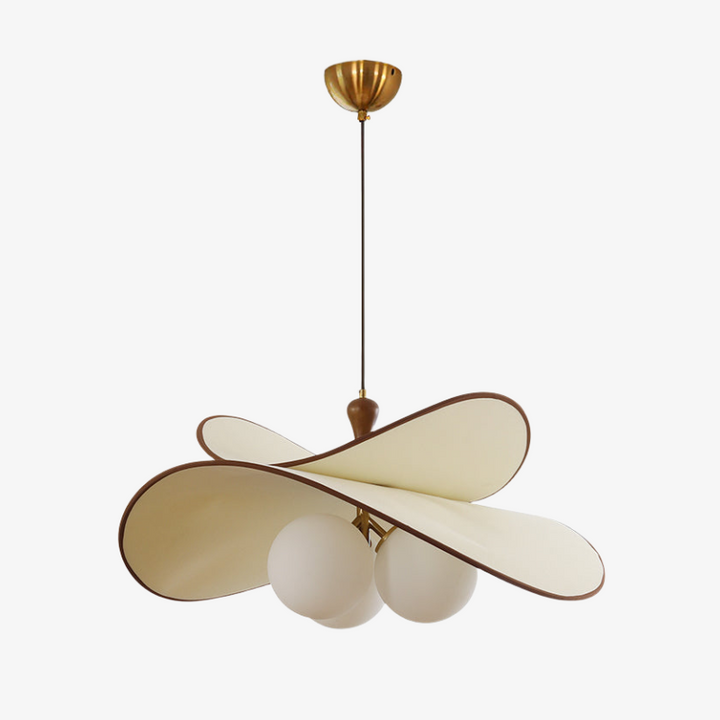 Orrise Floating Glass Globe Pendant with Metal Accents - Modern Minimalist lights for Kitchen and Dining Rooms