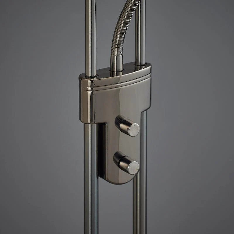 Linexis Art Deco Metal & Opal Glass Floor Lamp – Dual-Light Design for Modern Interiors
