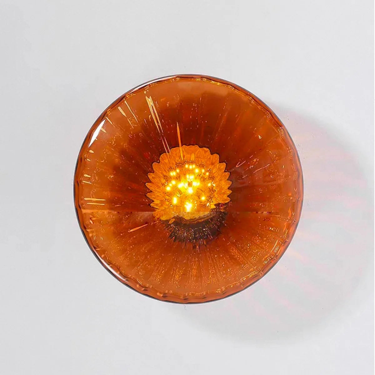 Ripplara Vintage Textured Water Ripple Glass Flush Mount Ceiling Light for Living Room
