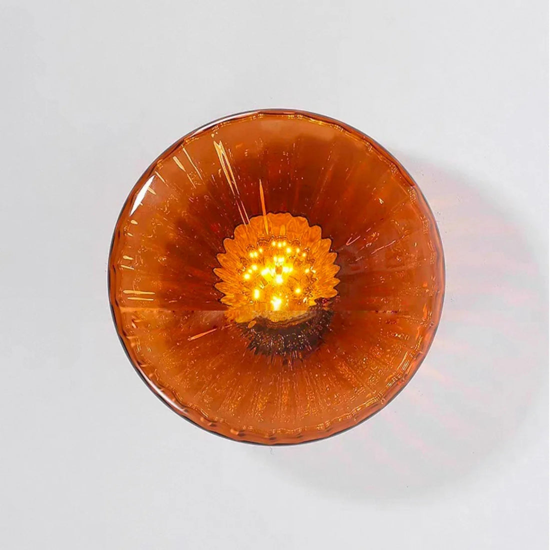 Ripplara Vintage Textured Water Ripple Glass Flush Mount Ceiling Light for Living Room