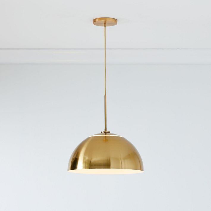 Parvion Sculptural Metal Pendant Light - Modern Bowl Lamp for Hallway