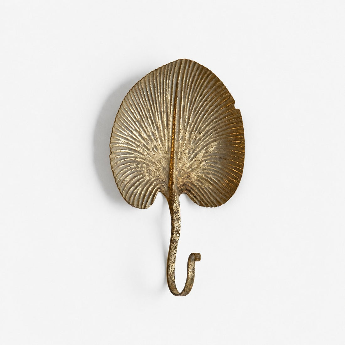 Type E antique-gold botanical iron wall hook