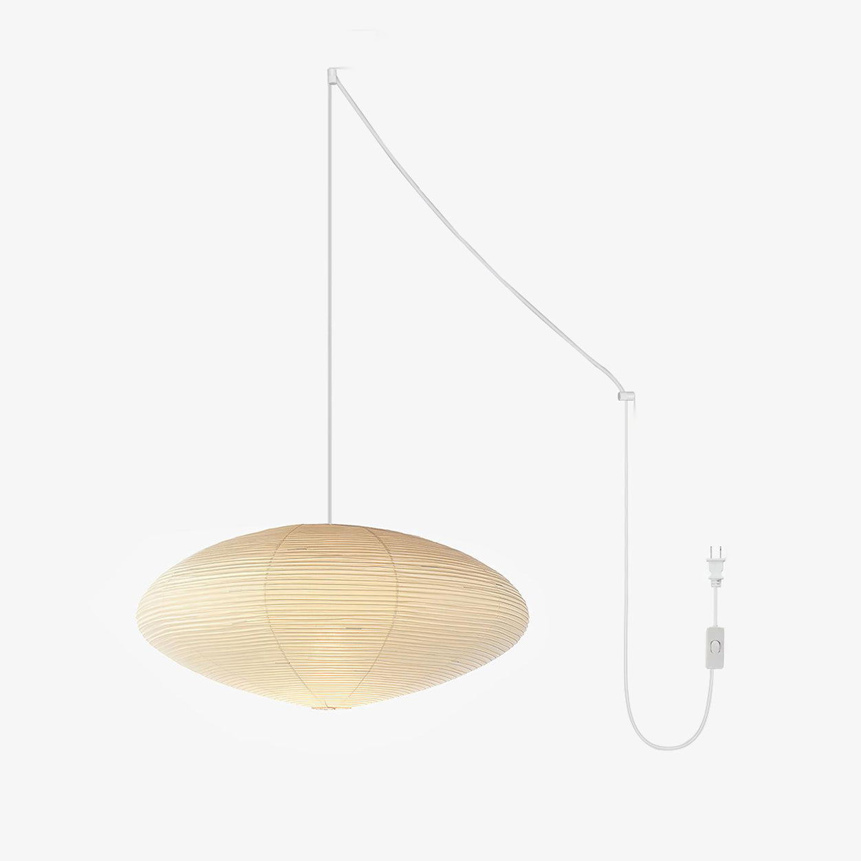 Mulberry Paper Plug-In Pendant Light