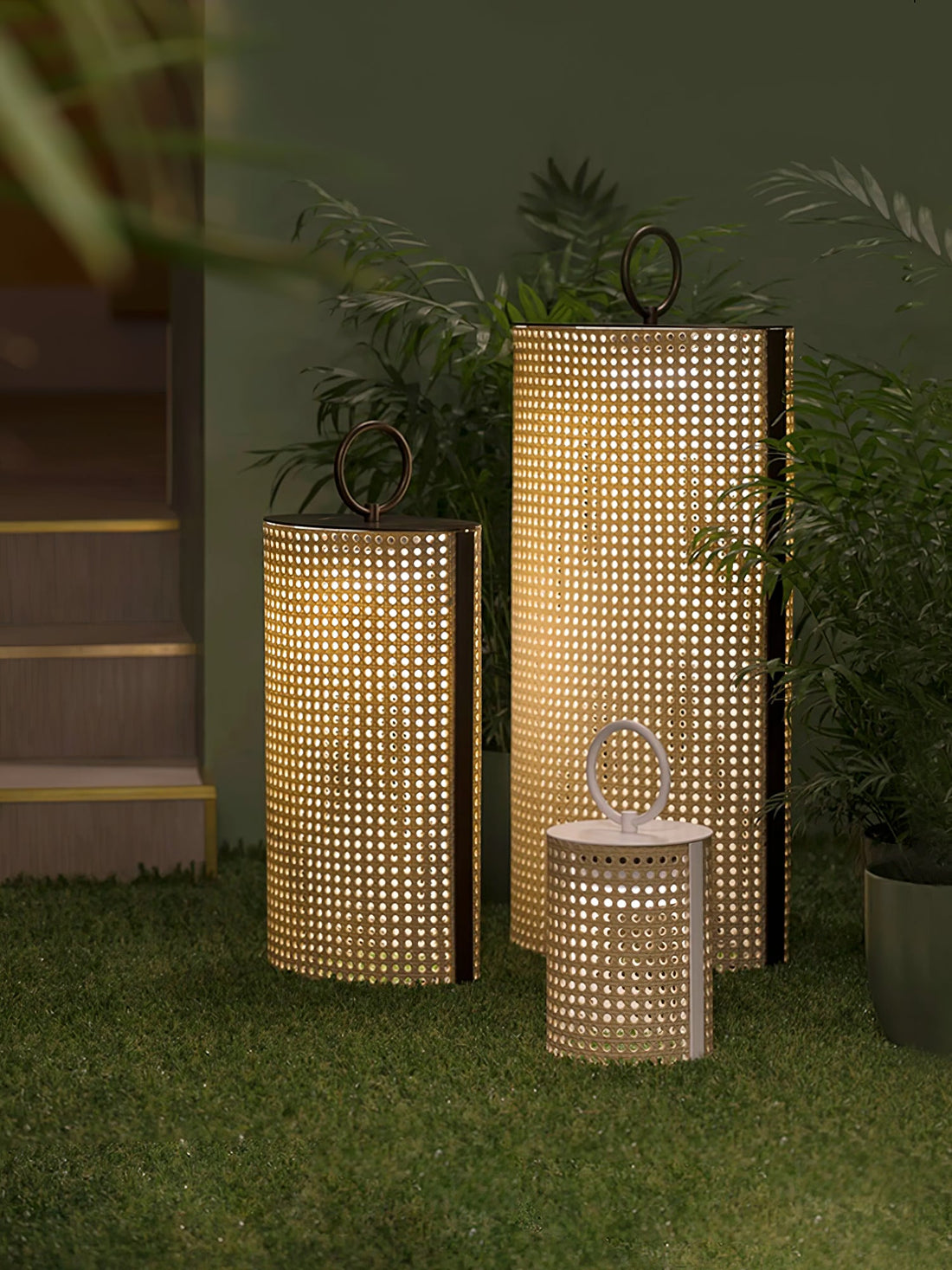 Solar-Laternenlampe für den Außenbereich – tragbares, elegantes Licht für Terrasse und Garten