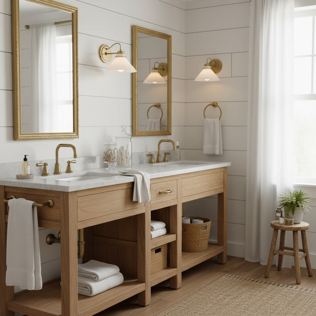 Aurenza Metal Wall Sconce - Farmhouse Tapered Design Wall Light