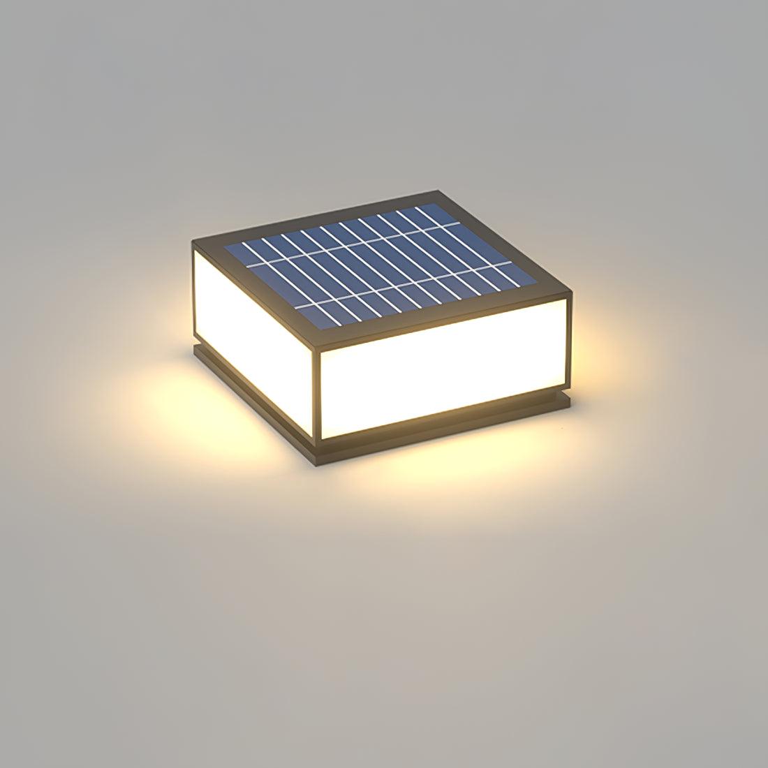 Solar Outdoor Post Light - Stainless Steel Lamp for Garden & Patio