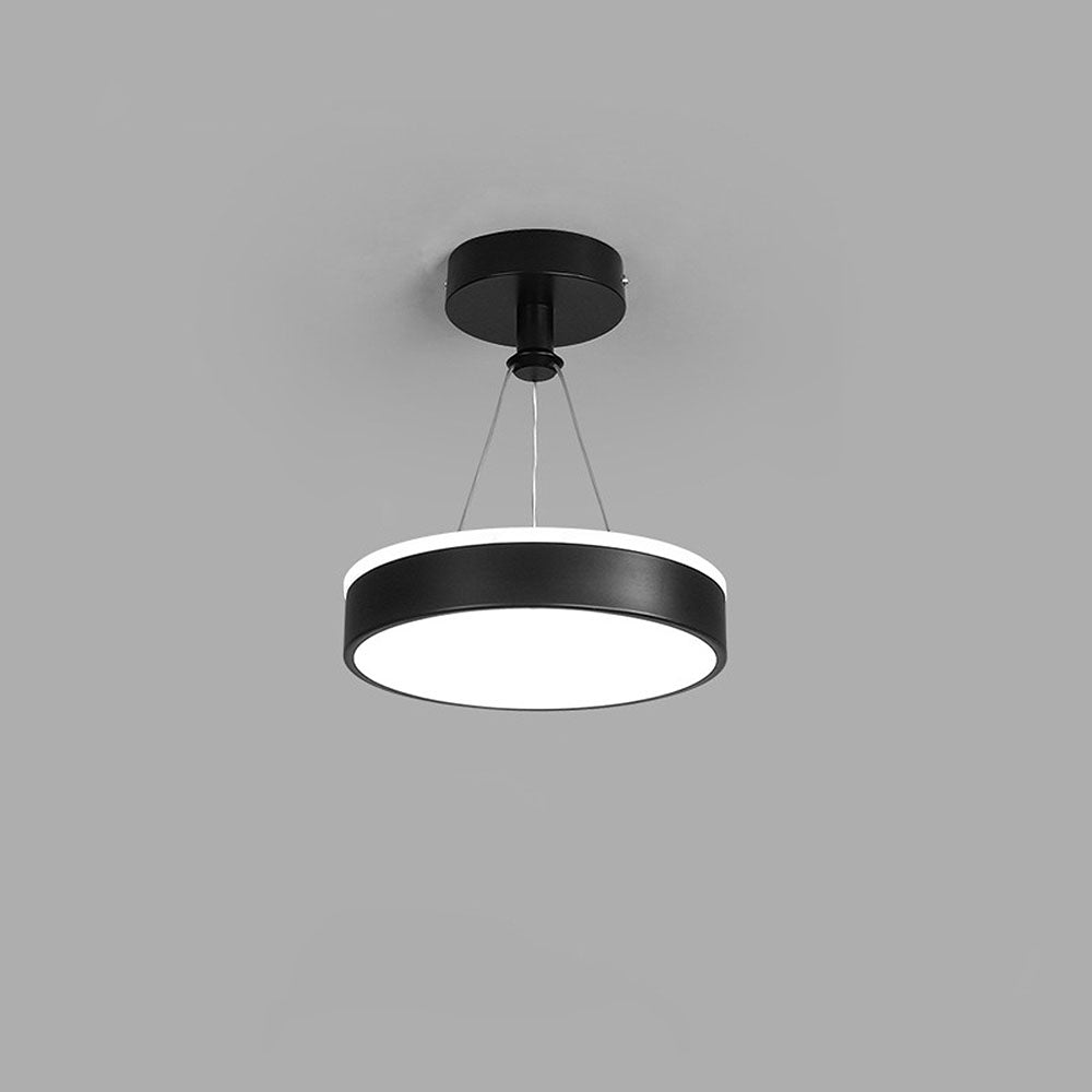 Metal LED Round Pendant Light - Modern LED Ceiling Fixture for Hallway