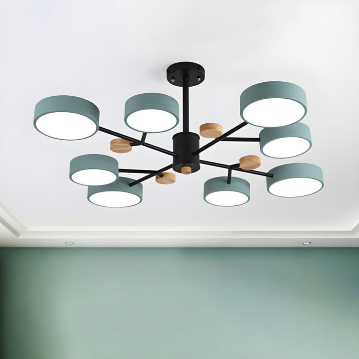 Modern Acrylic Chandelier - Multiple Lamp Heads Lamp for Living Room
