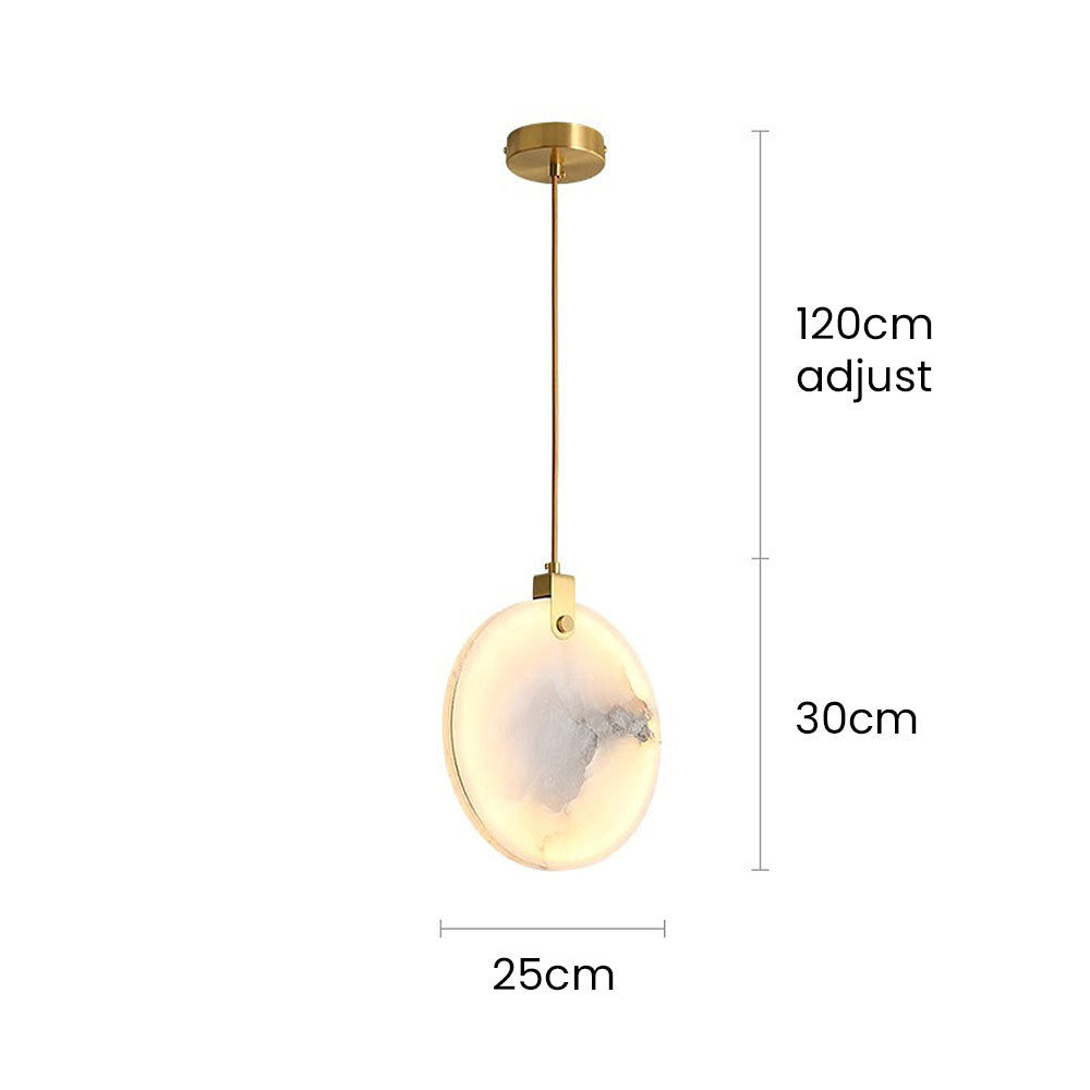 Marble LED Pendant Light - Minimalist White Elegance Lighting Modern