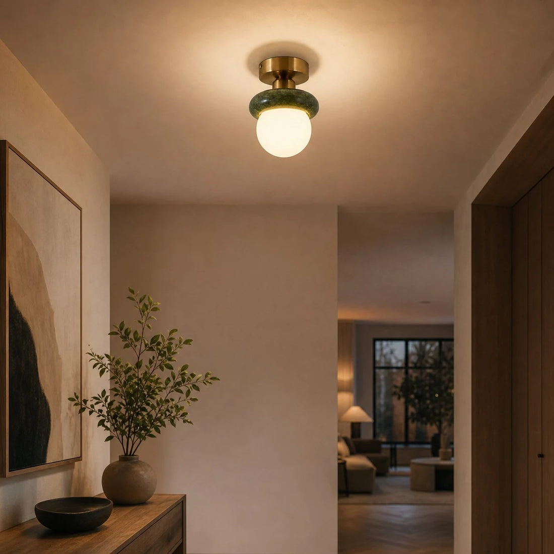 Jade Flush Mount Ceiling Lamp
