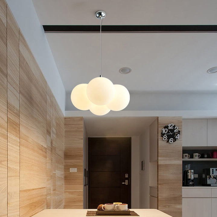 Nordic Cloud Ball Ceiling Light - Warm LED Glow for Cozy Bedroom