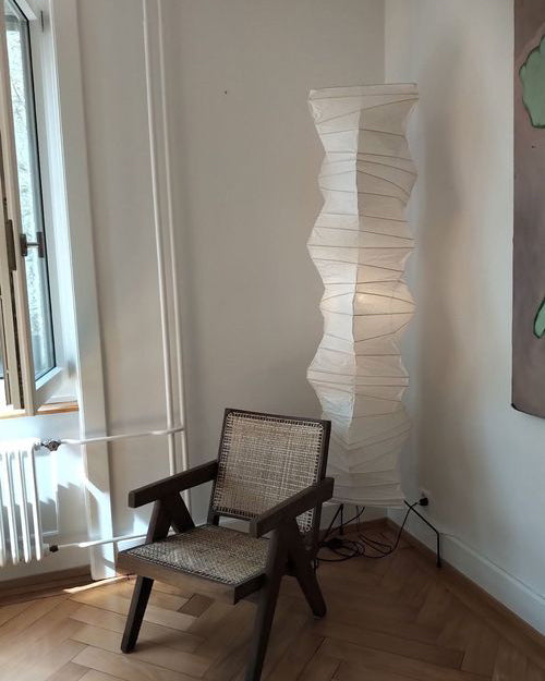 Rice Paper Floor Lamp - Bamboo Frame Soft Light for Living Room