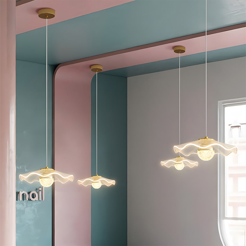Contemporary Gold Ceiling Lamp - Luxurious Light for Living Room