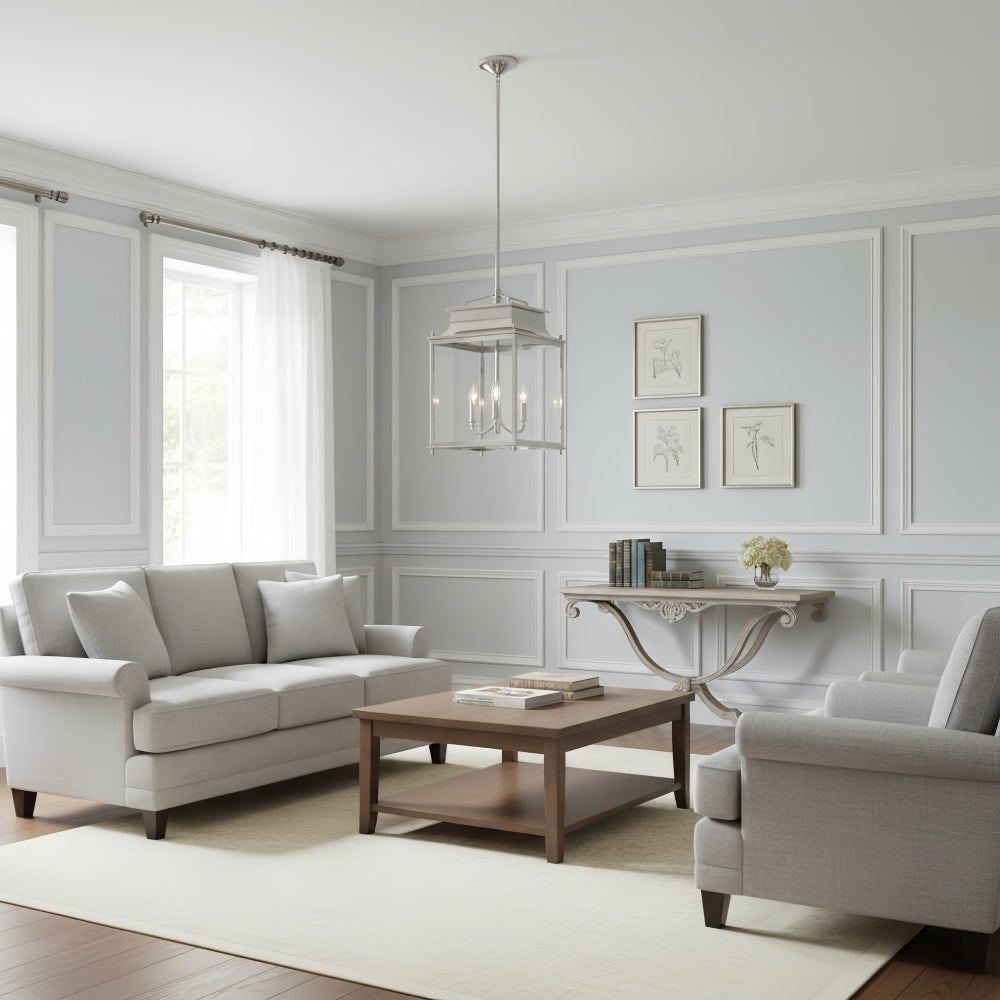 Yolvira Lantern Outdoor Pendant Light - Metal Modern Light for Porch