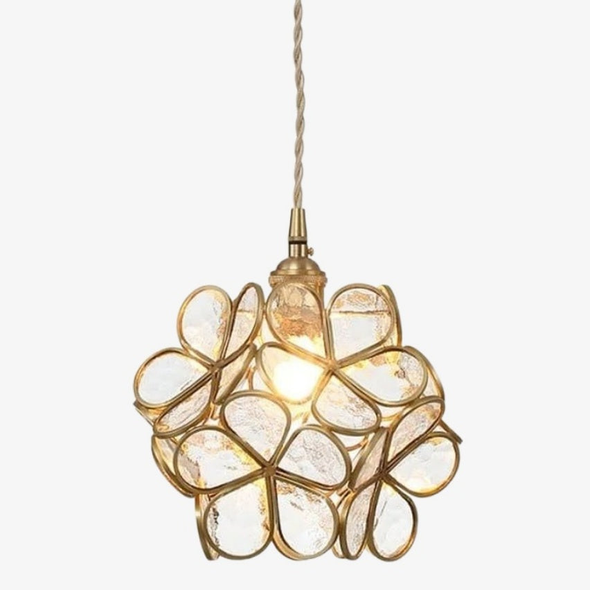 FloriVitre Pendant Light with Petal Silhouette - Vintage Style Lighting for Home Spaces