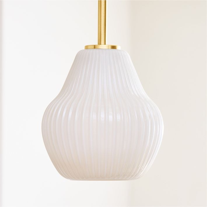 Rivrona Ribbed Pendant – Modern Ribbed Glass Light with Metal Finish