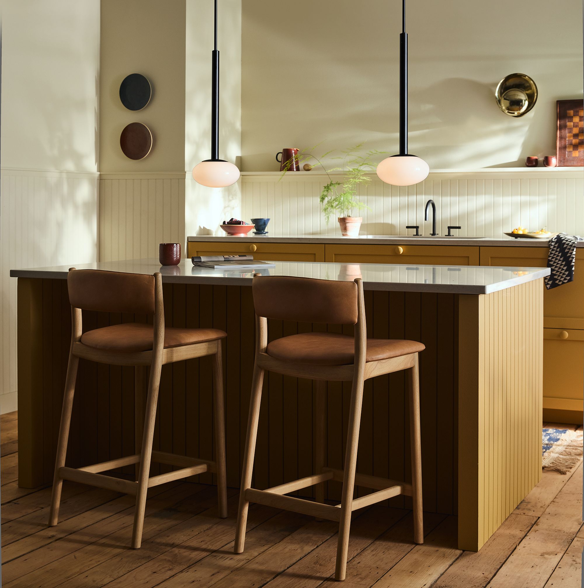 Rolvona Globe Pendant Light - Modern Oval Shade Hanging Lamp