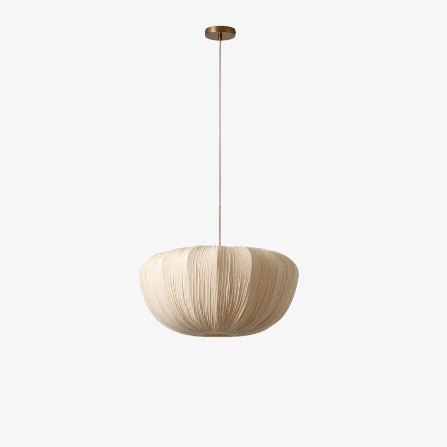 Linbron Pendant – Soft Linen Shade and Curved Frame Modern Light for Dining Room