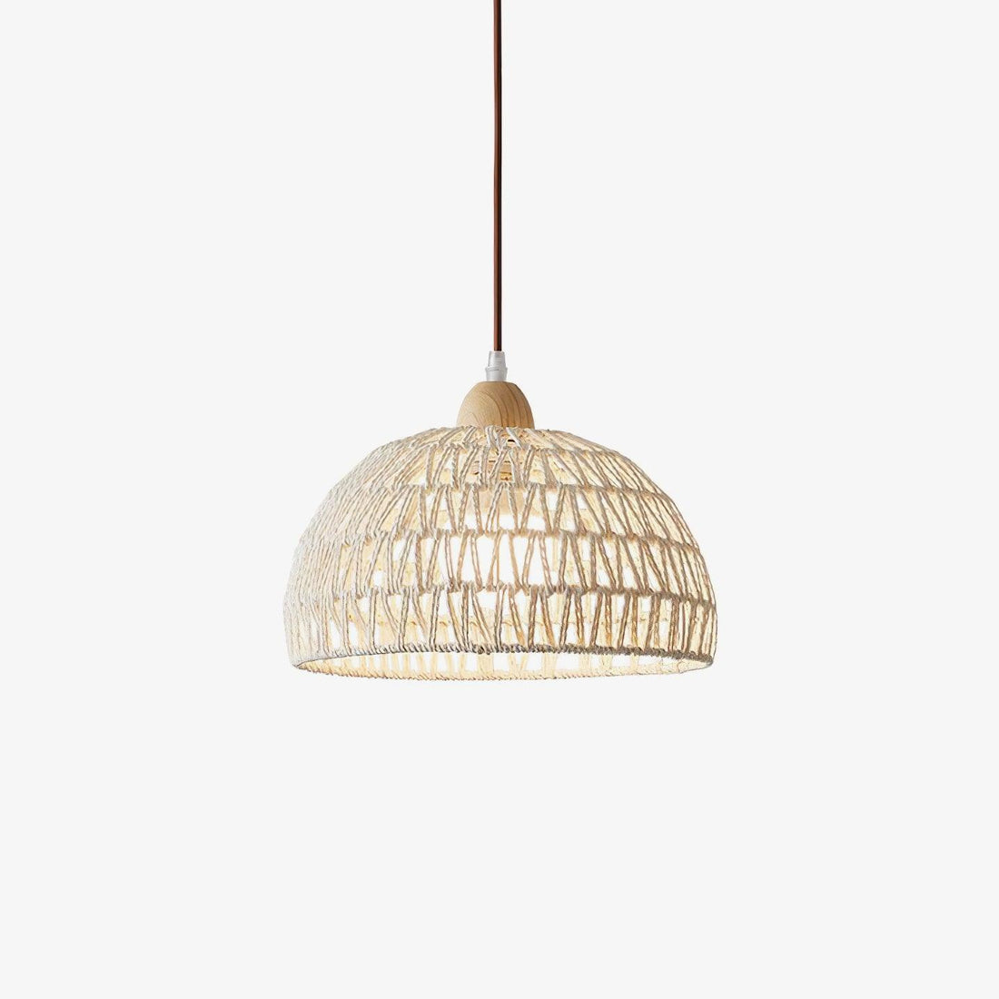 Handwoven Rattan Dome Swag Pendant