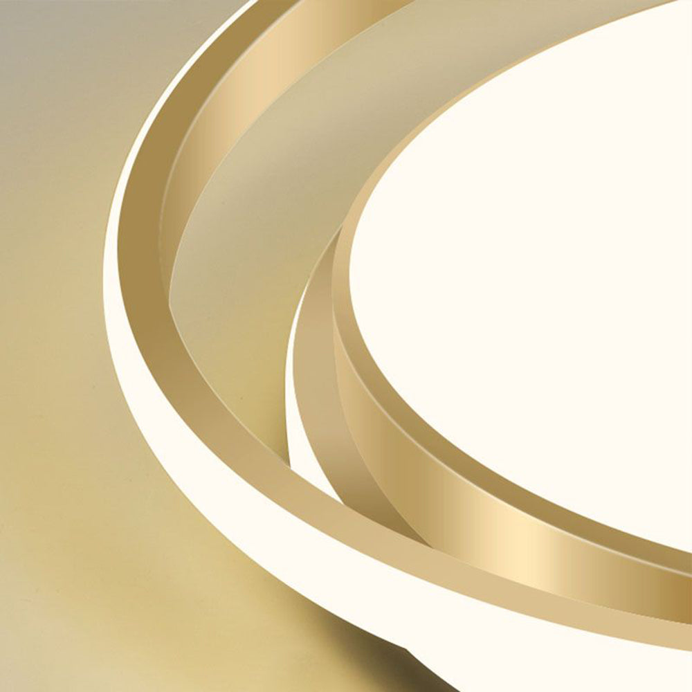 Metal LED Circle Ceiling Light - Modern Acrylic Design for Bedroom