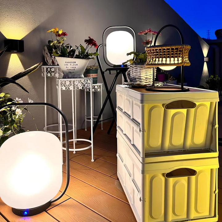 Tragbare Laterne Outdoor-Tischlampe - Wiederaufladbare Lampe für Balkon