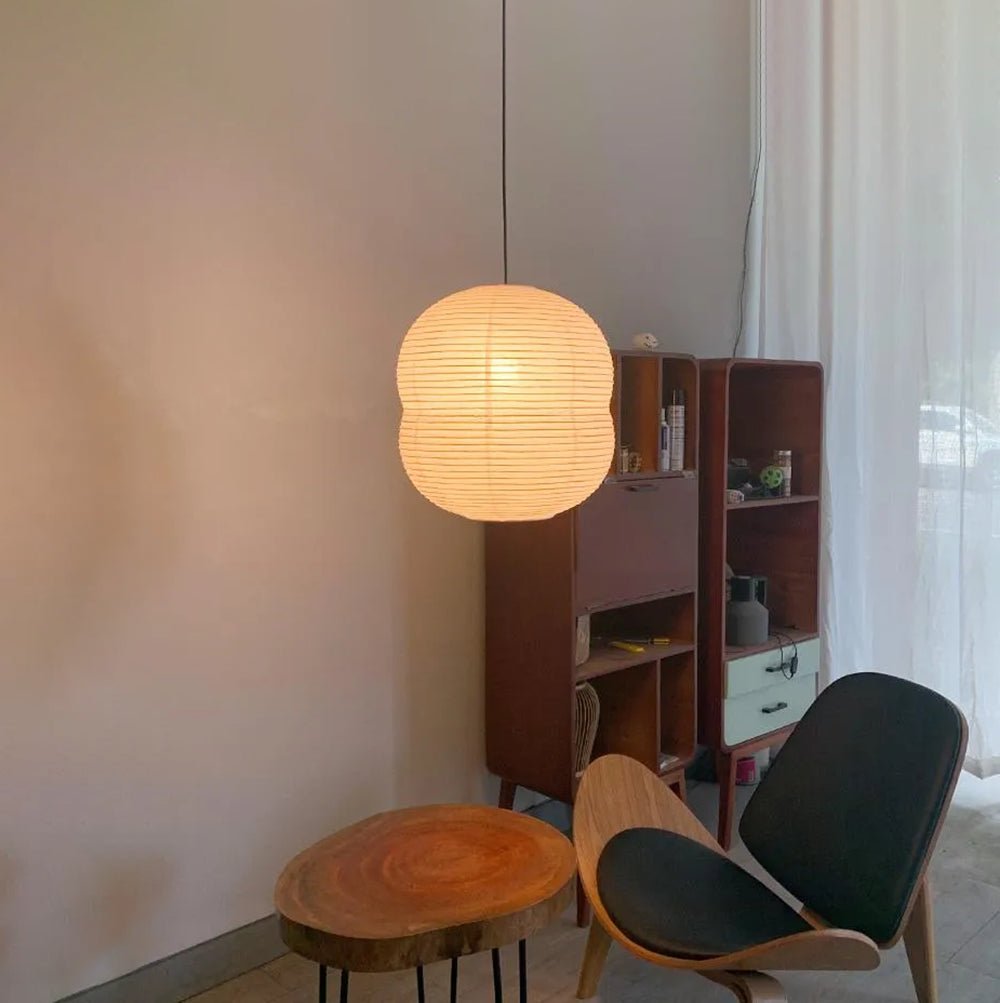 Washi-Papier-Mini-Pendelleuchte – Lampe im japanischen Stil für das Wohnzimmer