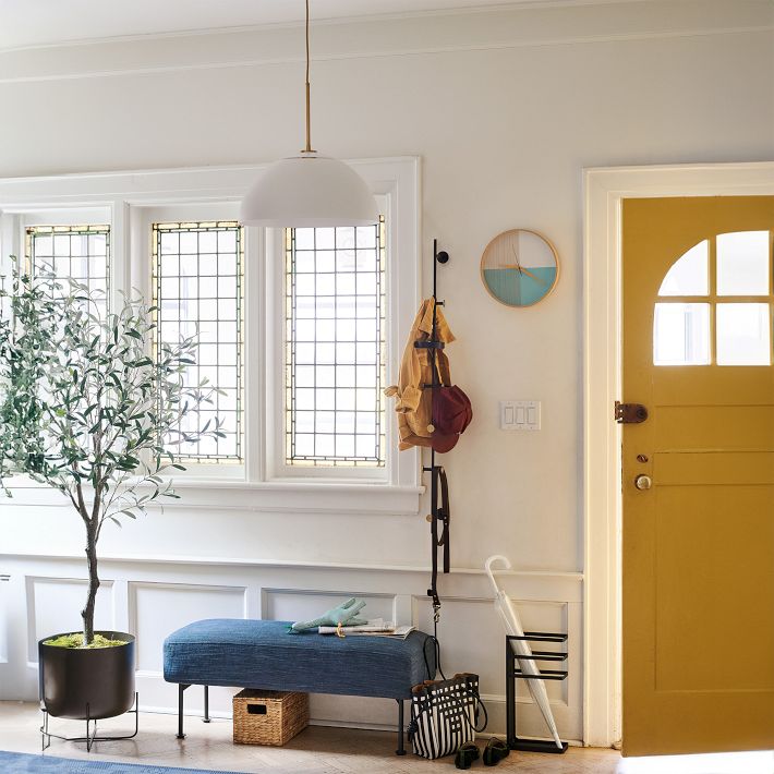 Parvion Sculptural Metal Pendant Light - Modern Bowl Lamp for Hallway