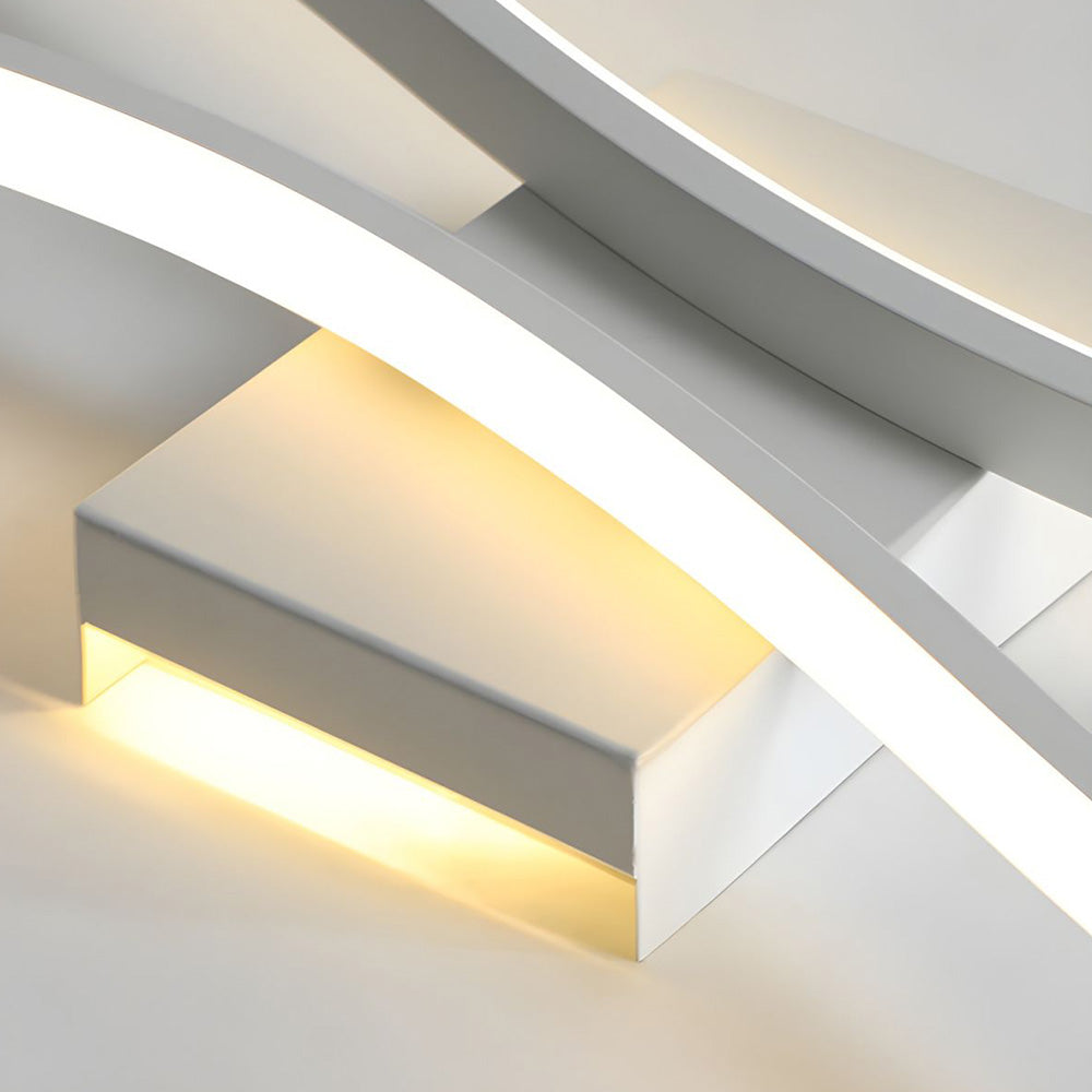 Curve LED-Wandleuchte – Modernes dimmbares Acryl-Design für das Wohnzimmer