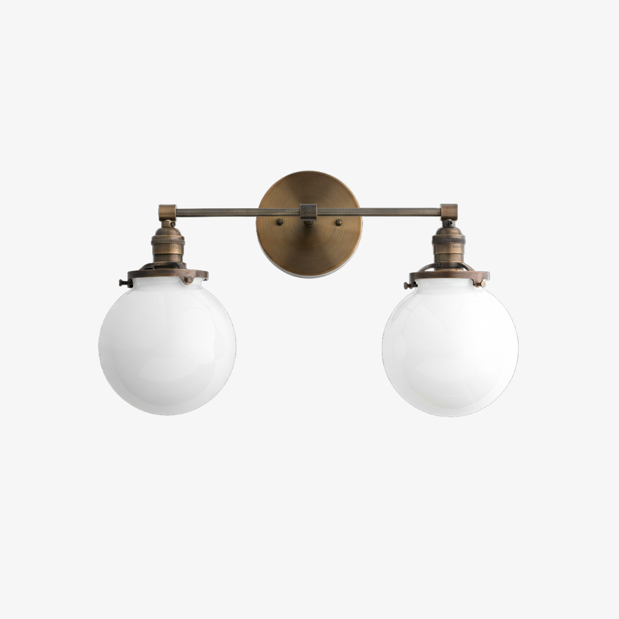 Lumio Globe Glaskugel-Waschtischleuchte – Moderne Badezimmerleuchte mit zwei Lichtern